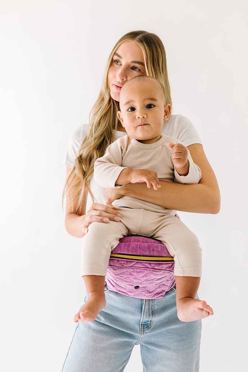Tushbaby Hip Seat Carrier, Velvet - Orchid - TB-VELVET-ORCHID