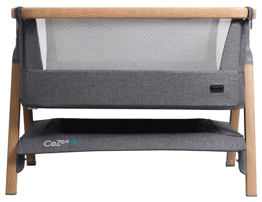Tutti Bambini CoZee Air Bedside Crib - Oak / Charcoal - 211207-3590-USA
