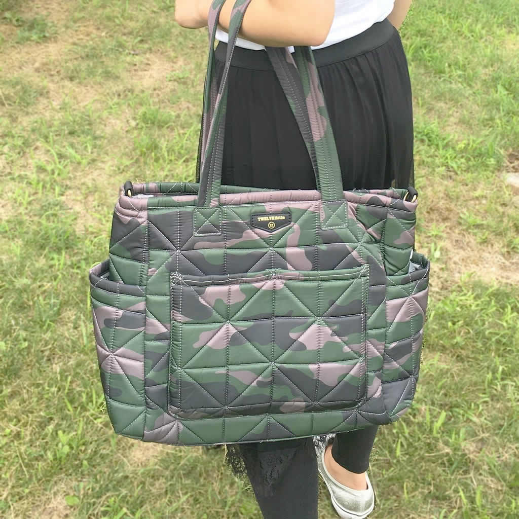 TWELVElittle Carry Love Tote Diaper Bag - Camo Print - BG404CP