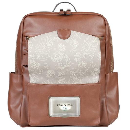 TWELVElittle Peek-a-boo Backpack Diaper Bag - Toffee - BG803TF