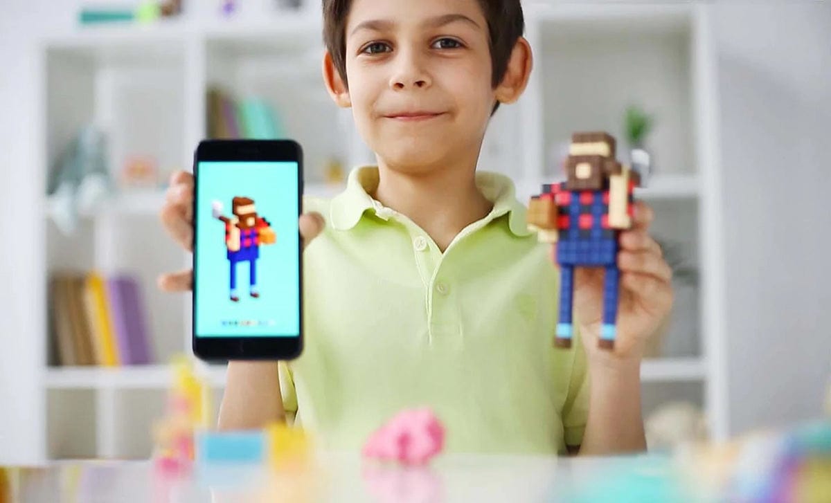 Ukidz PIXIO Abstract Series AMPHIBIO - 60 Magnetic Blocks in 5 Colors - 1020202