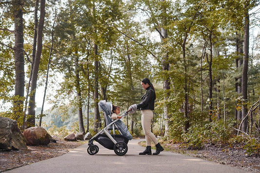 UPPAbaby Cozy Hand Muffs - Anthony (White and Grey Chenille)