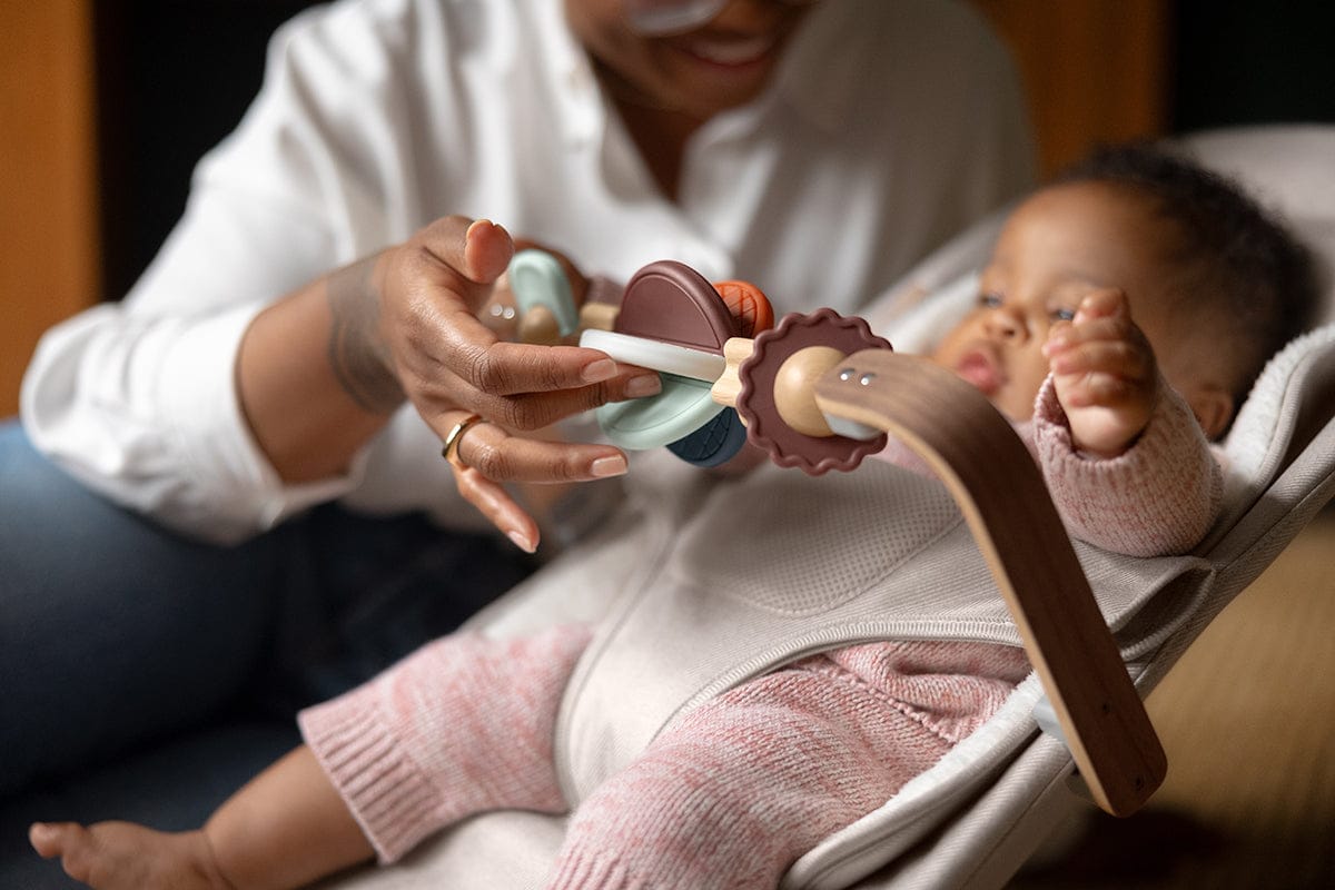 UPPAbaby Mira 2-in-1 Bouncer + Toy Bar Bundle - Stella / Wonder Wheel - 1801-MIR-NA-STL-0901-WTY-WW