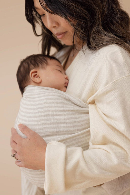 WildBird Linen Ring Sling, Standard (74") - Swan / Gold - RS-LPT-Swan-74G