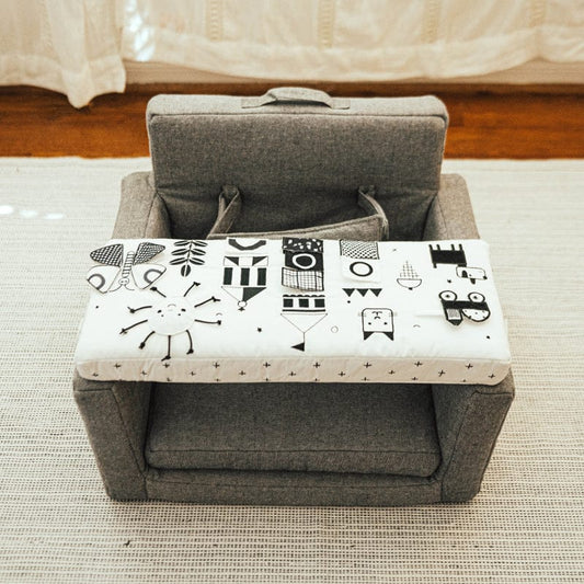 Wonder & Wise Happy Day Square Chair - Black & White - 1100402910