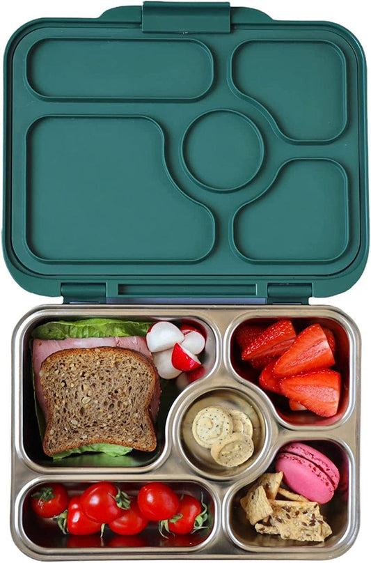 Yumbox Leakproof Bento Lunchbox, Presto Stainless Steel - Kale Green - KGPS202112
