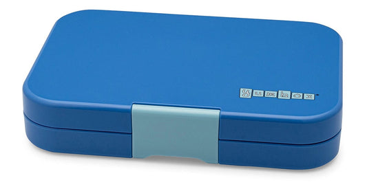 Yumbox Leakproof Bento Lunchbox, Tapas 4 Compartment - True Blue / Shark Tray - TBIII2021104SK