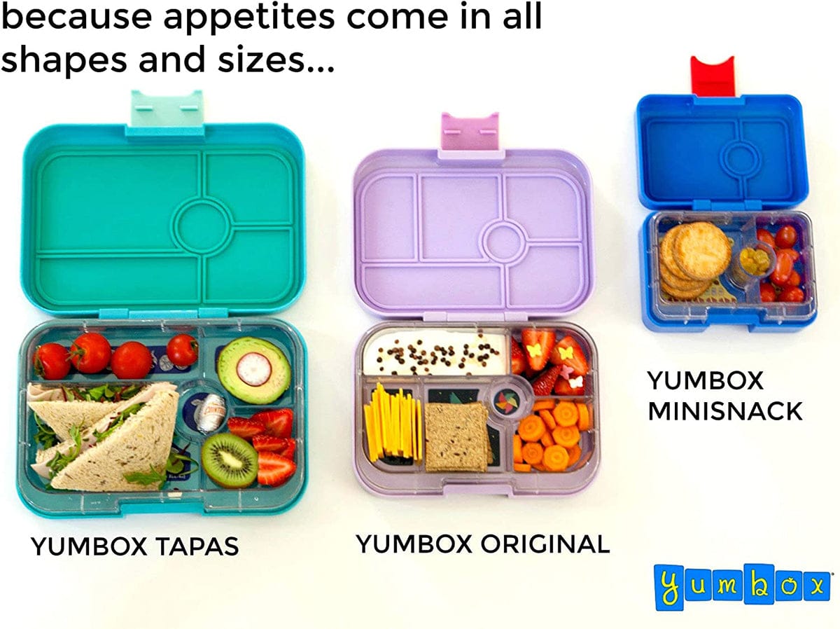 Yumbox Leakproof Bento Lunchbox, Tapas 5 Compartment - Antibes Blue / Bon Appetit Tray - ABIII201611B
