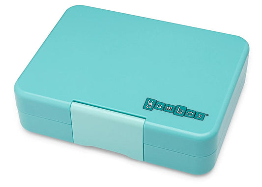 Yumbox Leakproof Bento Snack Box, 3 Compartment - Misty Aqua / Rainbow - MASN202210R