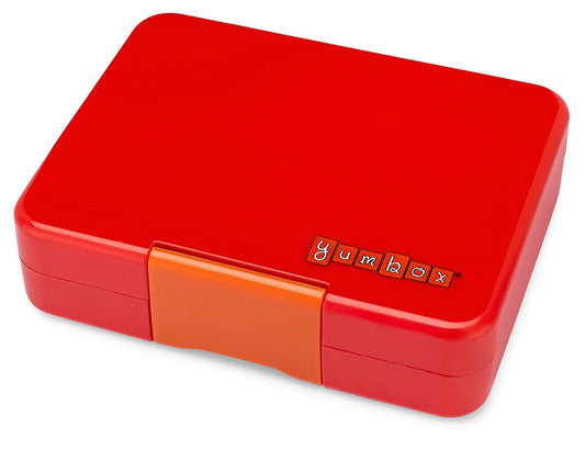 Yumbox Leakproof Bento Snack Box, 3 Compartment - Roar Red / Polar Bear - RRSN202303B