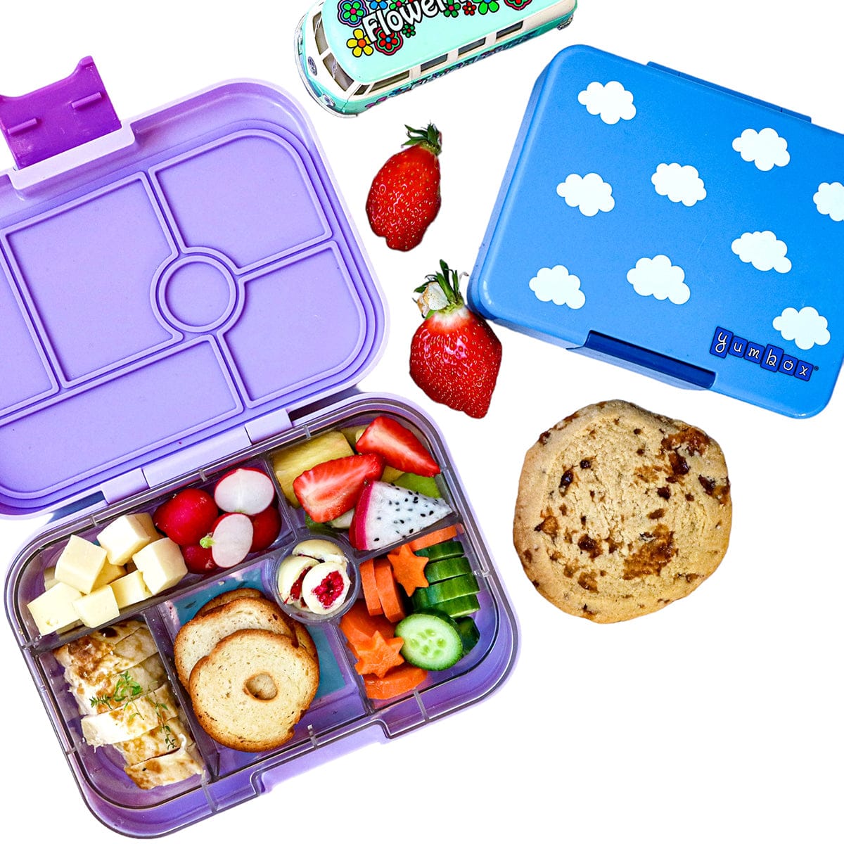 Yumbox Original Leakproof Bento Lunchbox, 6 Compartment - Lulu Purple / Paris Tray - LPI202210P