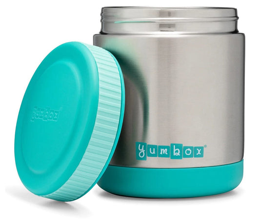 Yumbox Zuppa Stainless Steel Thermal Food Jar & Spoon, 14oz - Caicos Aqua - AQZ202003S