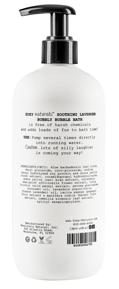 Zoey Naturals Bubbly Bubble Bath - Soothing Lavender - F-ZN-00270