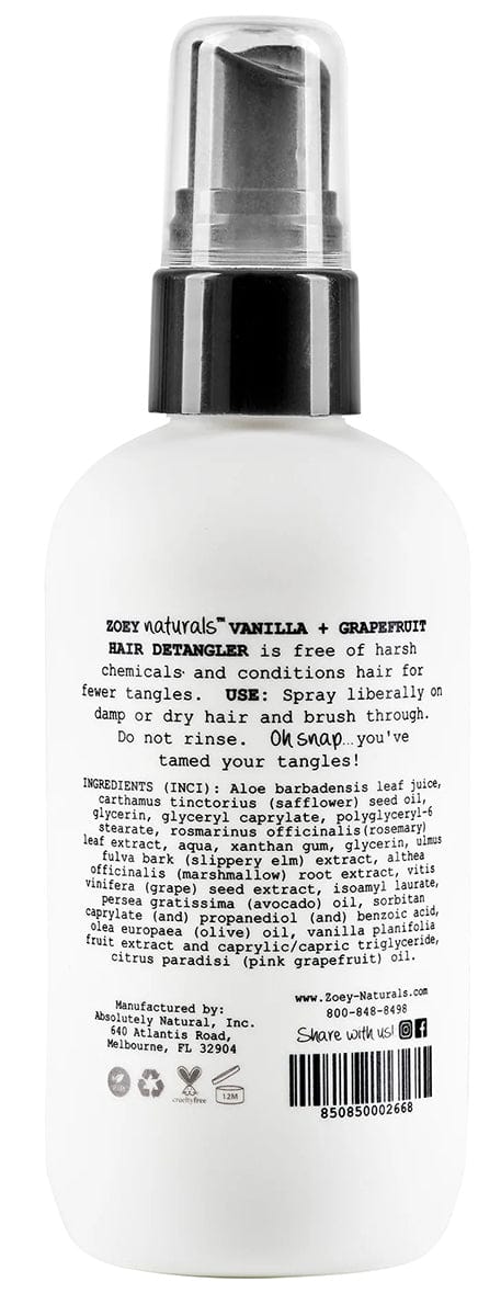 Zoey Naturals Hair Detangler - Vanilla + Grapefruit - F-ZN-00266