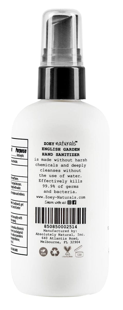 Zoey Naturals Hand Sanitizer - English Garden - F-ZN-00251