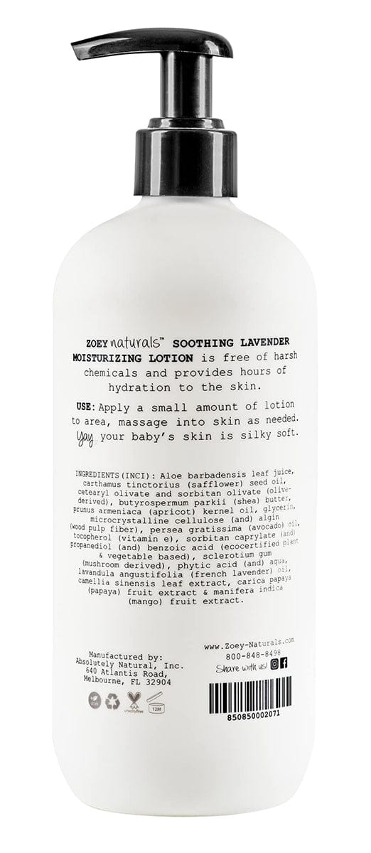 Zoey Naturals Moisturizing Lotion - Soothing Lavender - F-ZN-00207