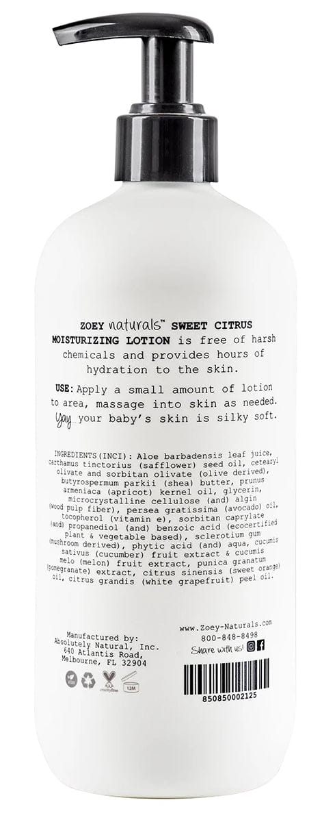 Zoey Naturals Moisturizing Lotion - Sweet Citrus - F-ZN-00212