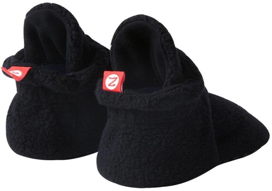 Zutano Cozie Fleece Gripper Baby Bootie - Black, 12m - PFLG00-BLAC-N4