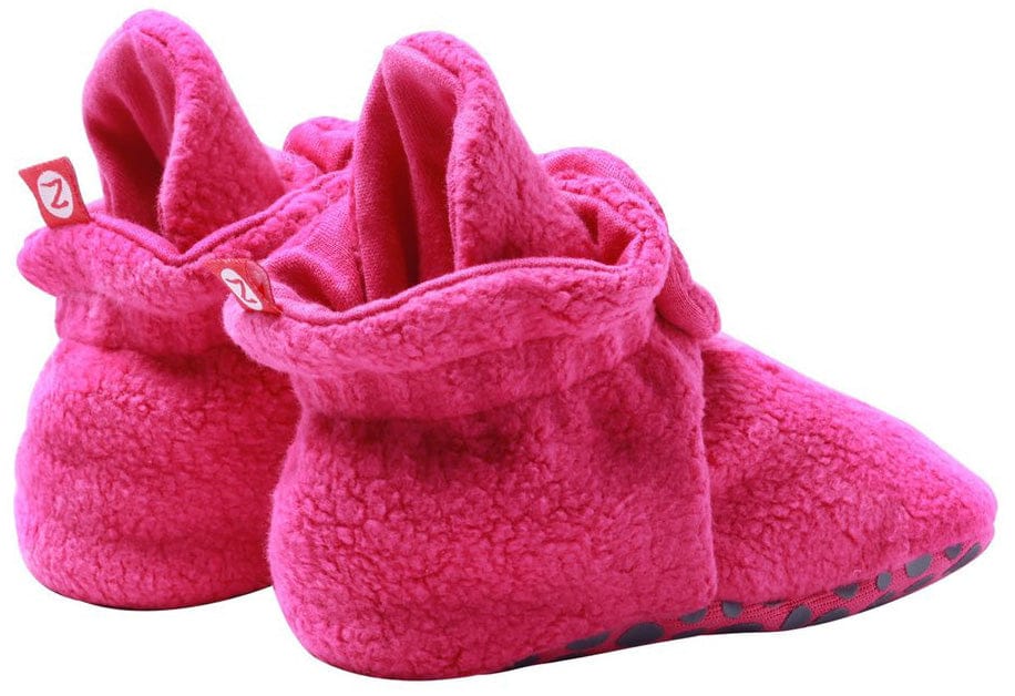 Zutano Cozie Fleece Gripper Baby Bootie - Fuchsia, 12m - PFLG00-FUCH-N4