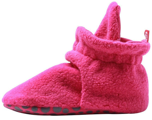 Zutano Cozie Fleece Gripper Baby Bootie - Fuchsia, 12m - PFLG00-FUCH-N4