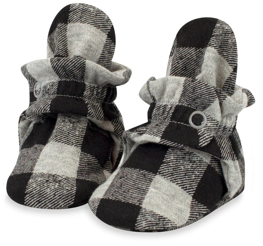 Zutano Organic Cotton Gripper Baby Bootie - Buffalo Check, 12m - P-CHBG-12M