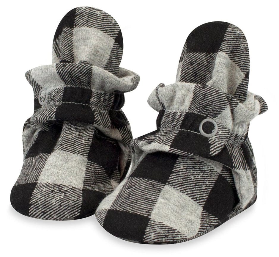 Zutano Organic Cotton Gripper Baby Bootie - Buffalo Check, 6m - P-CHBG-6M