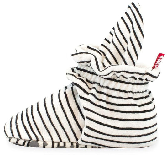 Zutano Organic Cotton Gripper Baby Bootie - Pencil Stripe, 3m - P-PSBW-3M