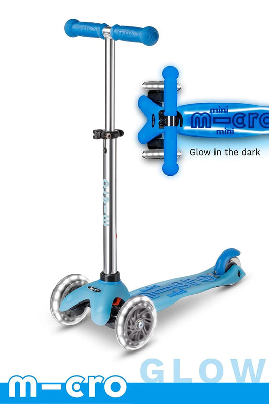 Micro Kickboard Micro Mini Glow Plus LED Scooter (2-5 years) - Arctic Blue - mmd211