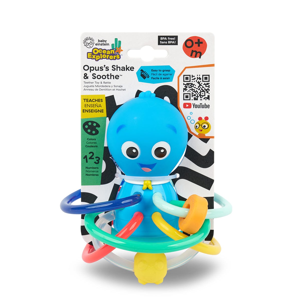 Kids2 Baby Einstein Opus's Shake & Soothe Teether Toy & Rattle - 13157-000-000-06