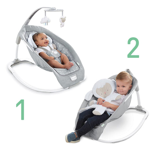 Kids2 Ingenuity Infant to Toddler Rocker and Baby Bouncer Seat - Cuddle Lamb - 12118-000-00C-03