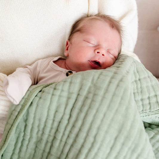 Lou Lou & Company Cloud Muslin Burp Cloth, 2 Pack - Sage - 20988