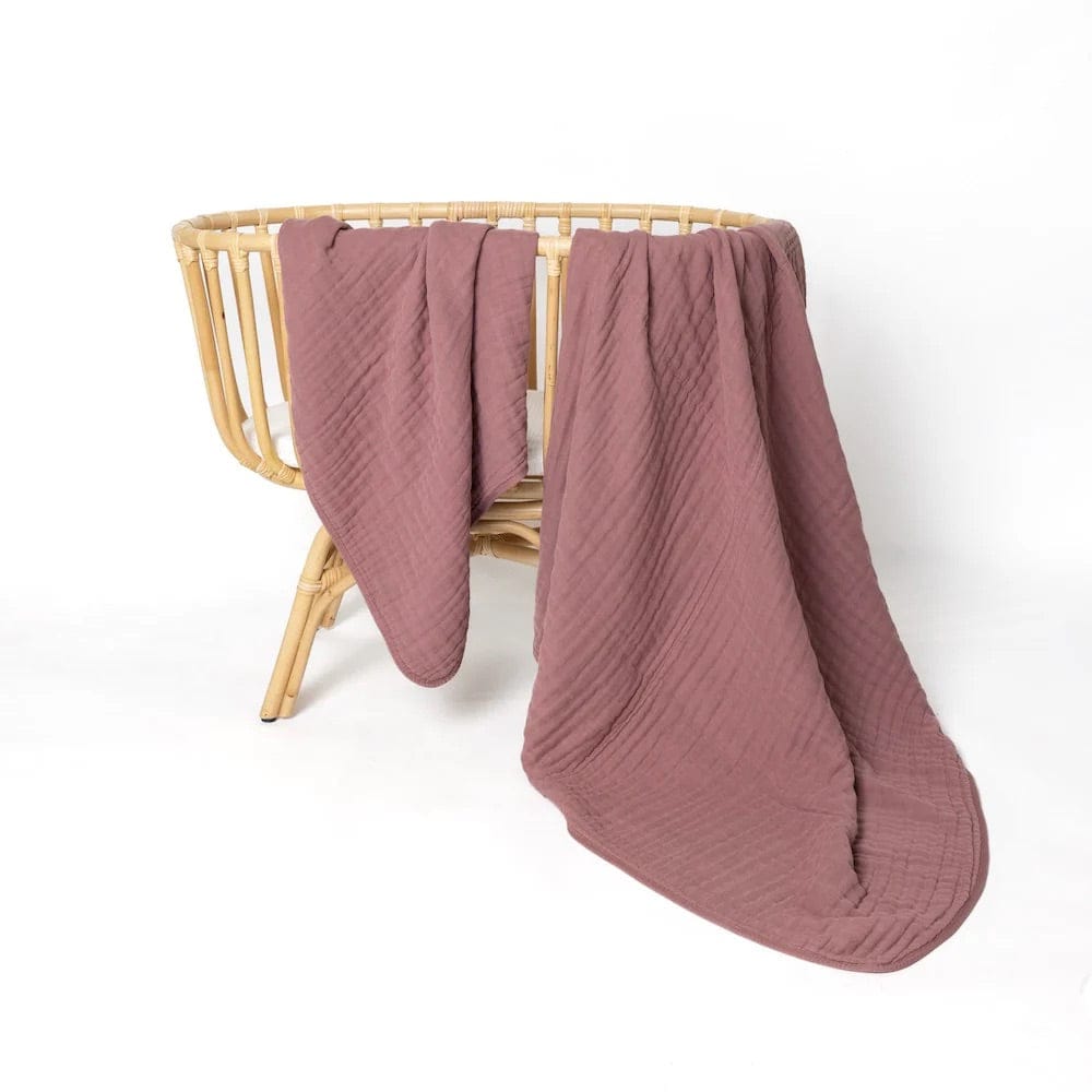 Lou Lou & Company Cloud Muslin Quilt - Berry, Large - 20993