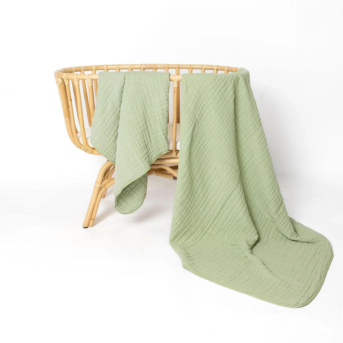 Lou Lou & Company Cloud Muslin Quilt - Sage, Large - 20999