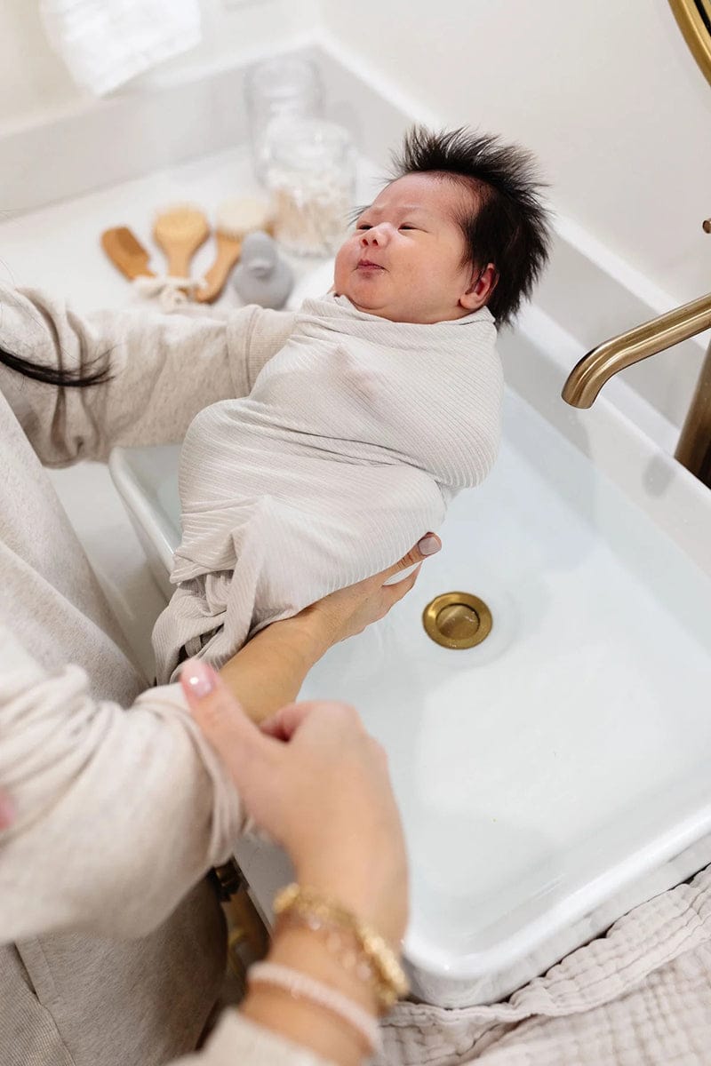 Lou Lou & Company Swaddle Bath Blanket - Adrian Ribbed - 23688