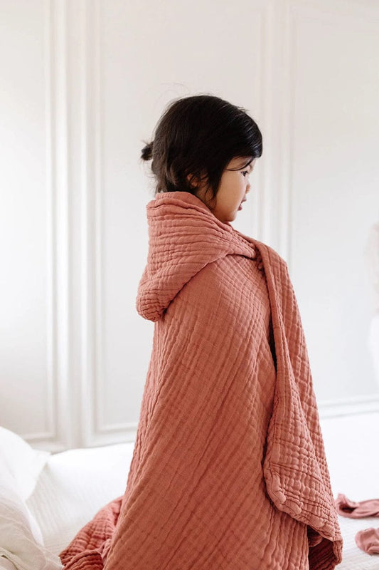 Lou Lou & Company Toddler Hooded Bath Towel - Rose - 23703