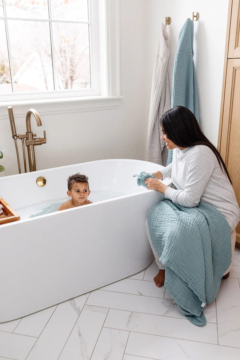 Lou Lou & Company Toddler Hooded Bath Towel - Steel - 23704