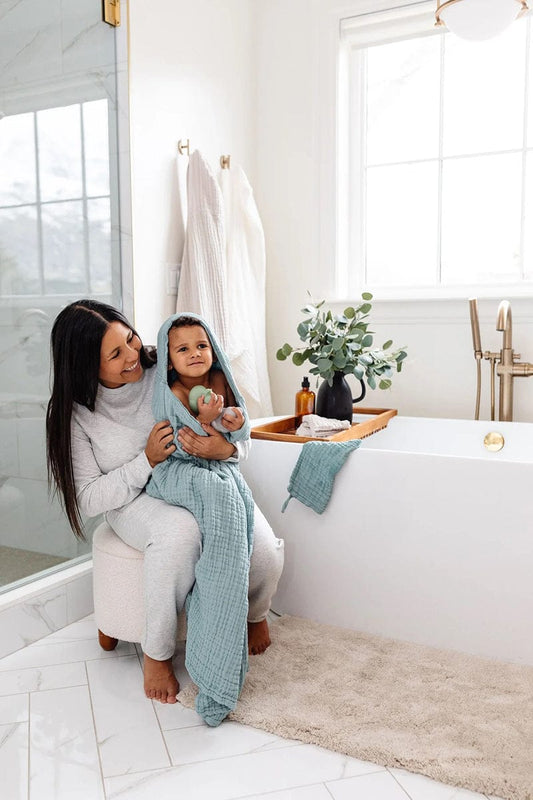 Lou Lou & Company Toddler Hooded Bath Towel - Steel - 23704