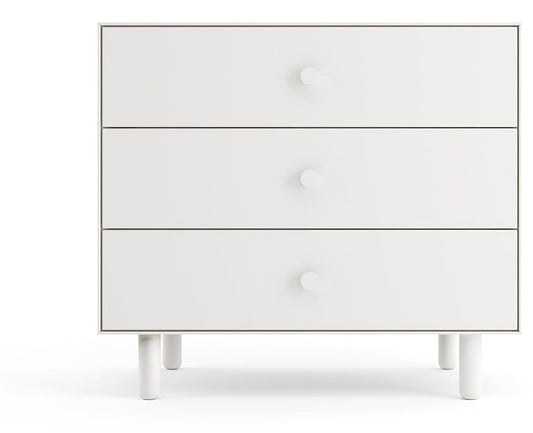 Oeuf 3 Drawer Dresser - Fawn - White - 1M3D-F-03