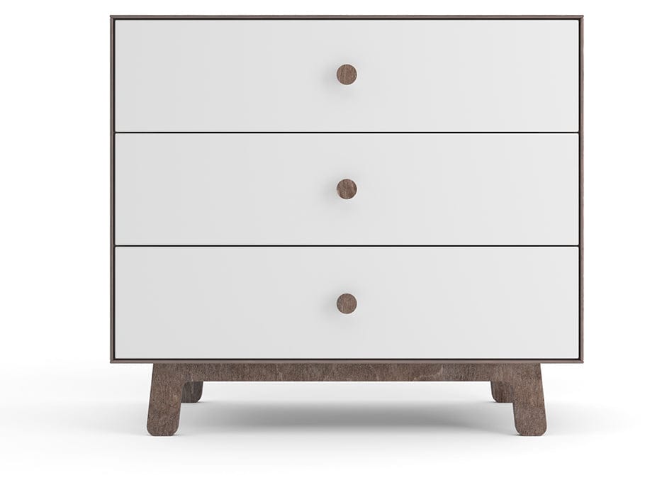 Oeuf 3 Drawer Dresser - Sparrow - White/Walnut - 1M3D-S-02