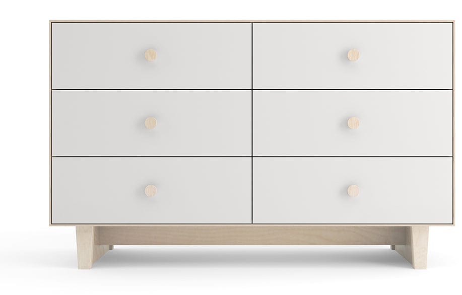 Oeuf 6 Drawer Dresser - Rhea - White/Birch - 1M6D-R-01