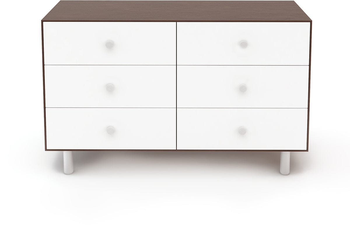 Oeuf 6 Drawer Dresser - Classic - White/Walnut - 1M6D-C-02