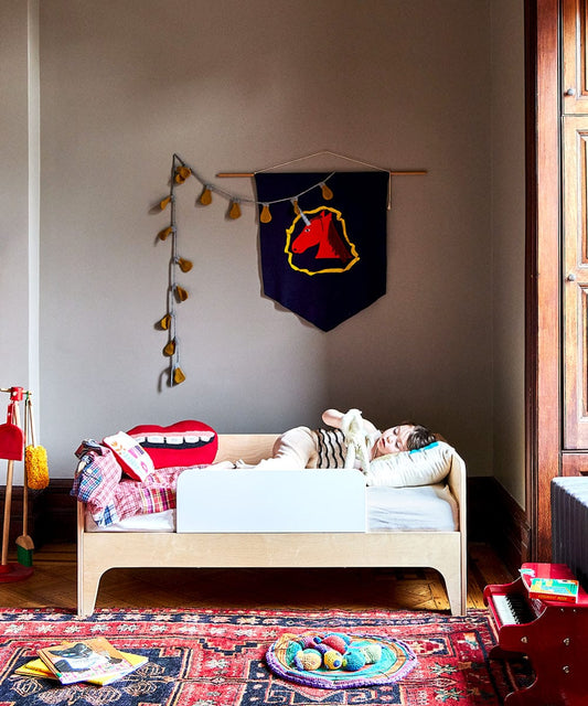 Oeuf Perch Toddler Bed - White/Birch - 1PTB01