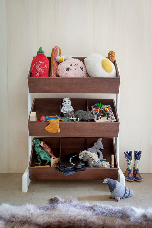 Oeuf Toy Store - White/Walnut - 1TS001-W