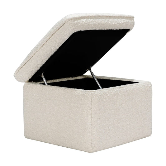 Babyletto Cali Storage Ottoman - Ivory Boucle - M20985WB