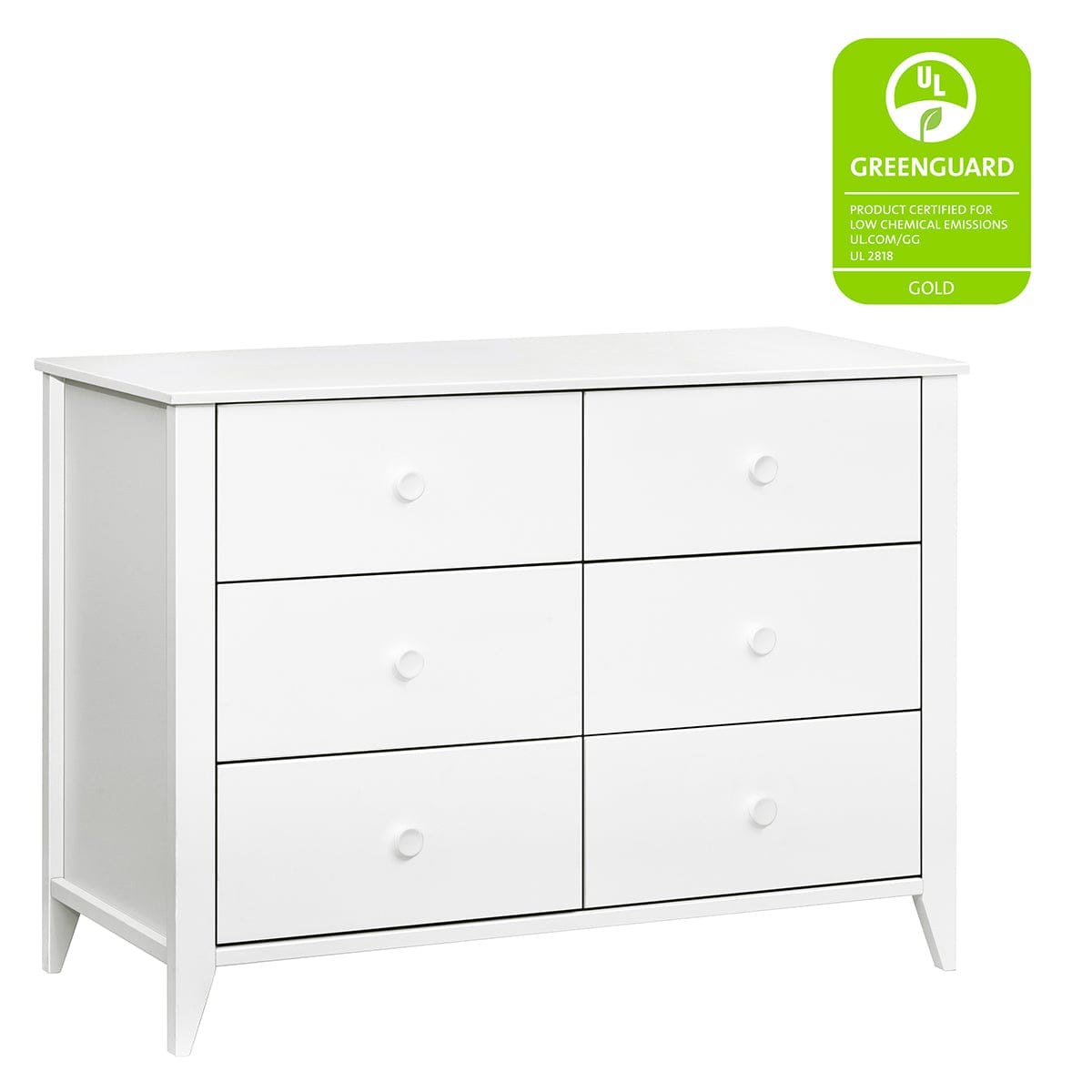 Babyletto Sprout 6-Drawer Double Dresser - White - M10326W