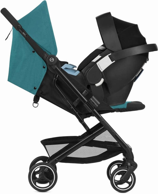 Cybex Beezy + Aton 2 Travel System Bundle - River Blue / Deep Black - 521000691-521001427