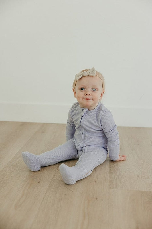 Copper Pearl Zip-up Footie, Periwinkle (6-12M) - X003V4DMRV