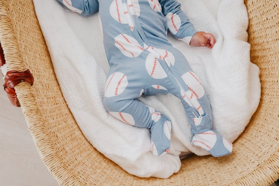 Copper Pearl Zip-up Footie, Slugger (12-18M) - X003QEOWBL