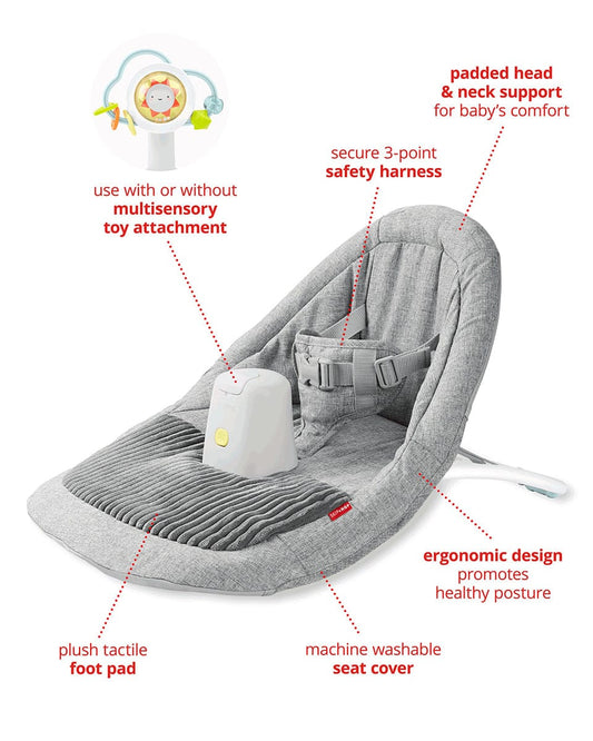 Skip Hop Silver Lining Cloud Upright Activity Floor Seat - Grey - 9O260010