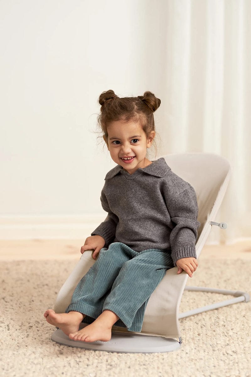 BabyBjorn Bouncer Balance Soft, Light Gray Frame, Tri-Fabric Light Beige